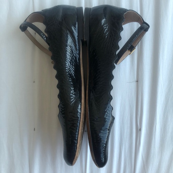 Chloe scalloped ballet flats with strap - Picture 5 of 13